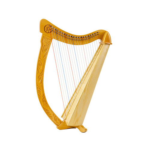 Troubadour Harp 22 String Carved Body with Bag