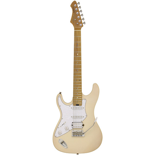 Aria 714-JH Fullerton Reverse Tribute Series Electric Guitar in Marble White