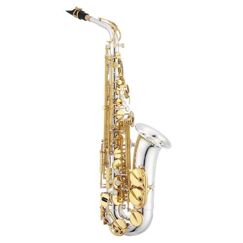 Jupiter JAS1100SGQ Alto Saxophone 1100 Series with Silver Body & Gold Keys, Backpack Case