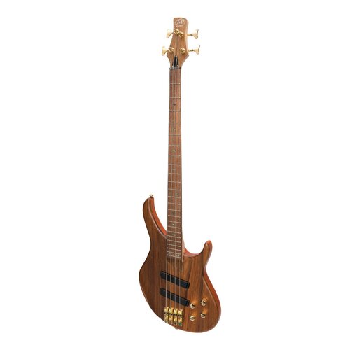 J&D Luthiers '21 Series' 4 String Contemporary Active Electric Bass Guitar (Natural Satin)