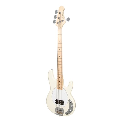 J&D Luthiers 4 String MM-Style Electric Bass Guitar (Vintage White)