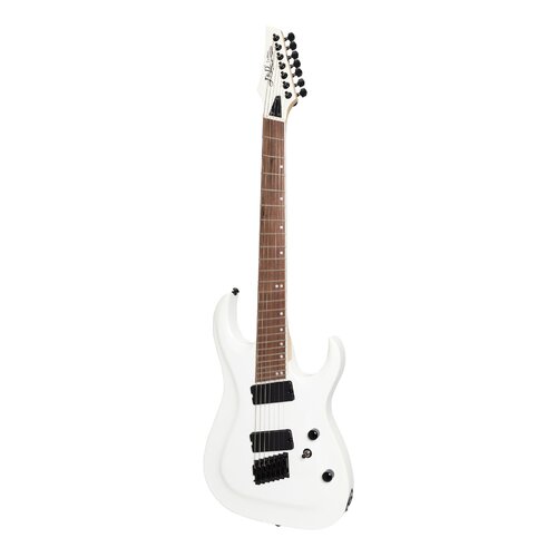 J&D Luthiers MF7 7 String Contemporary Multi-Scale Electric Guitar (White)