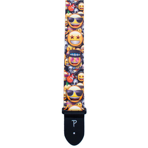 Perris 25" Polyester "Emoji Cool Guitar Design" Licensed Guitar Strap
