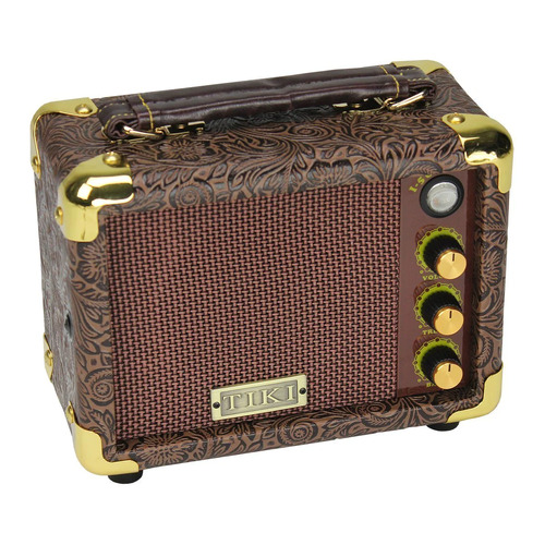Tiki 5 Watt Portable Ukulele Amplifier in Paisley Brown