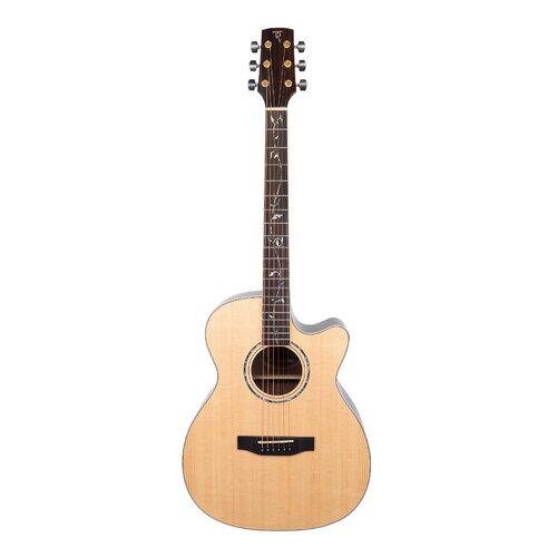 Timberidge 3 Series Spruce Solid Top AC/EL Small Body Cutaway Guitar with 'Tree of Life' Inlay in Natural Gloss