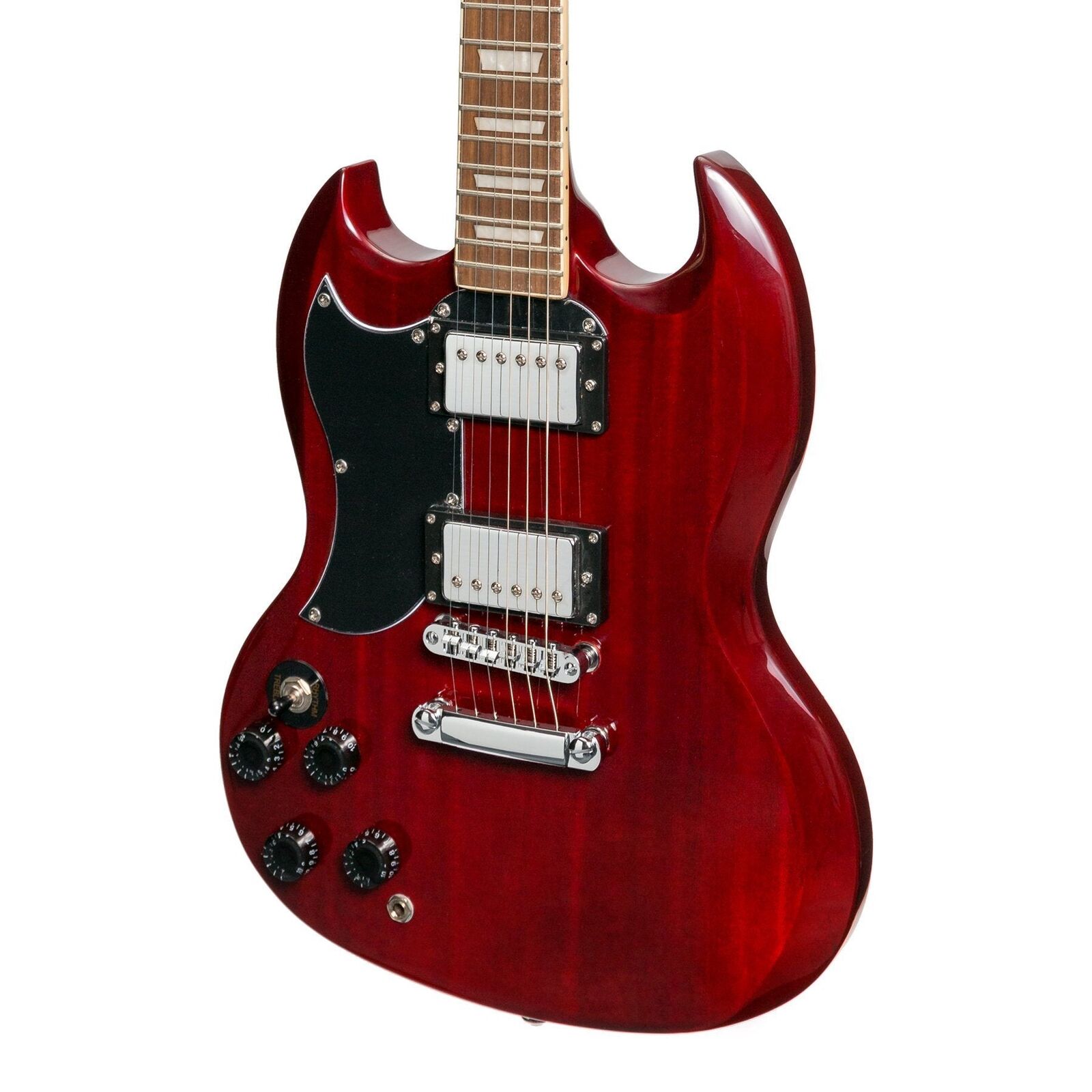 J&D Luthiers SGStyle Left Handed Electric Guitar (Cherry)