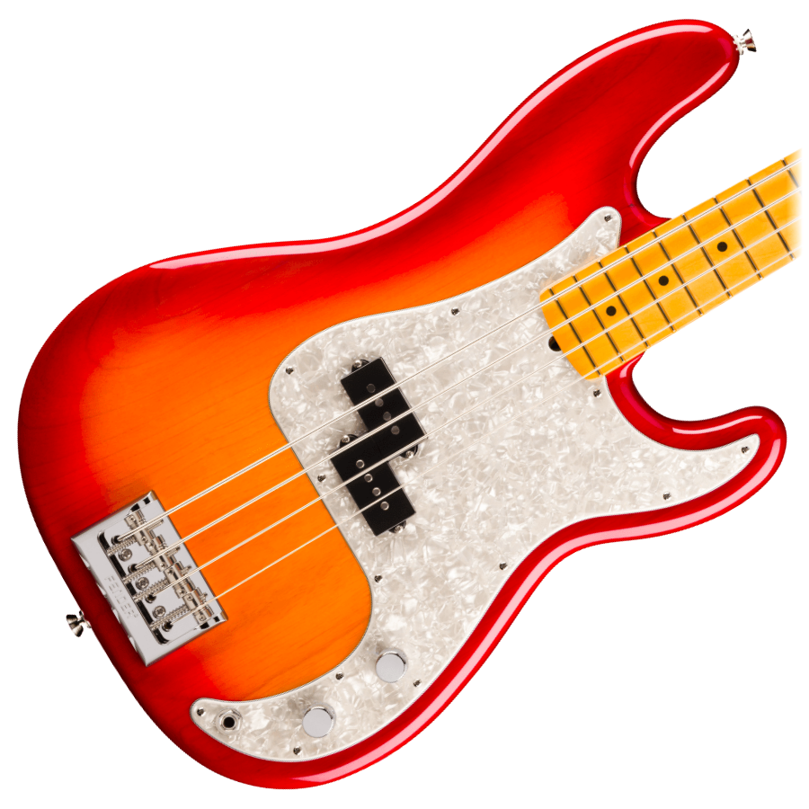American Professional Precision Bass, Maple Fingerboard - Aged Cherry Burst