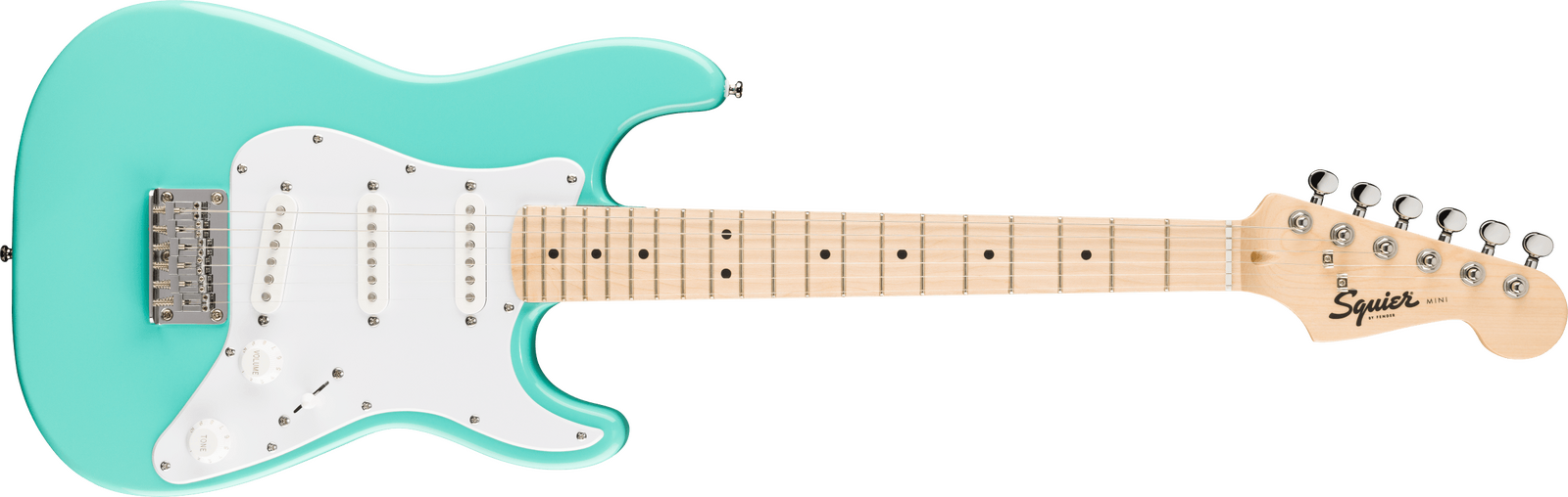 Squier Mini Stratocaster, Maple Fingerboard - Sea Foam Green