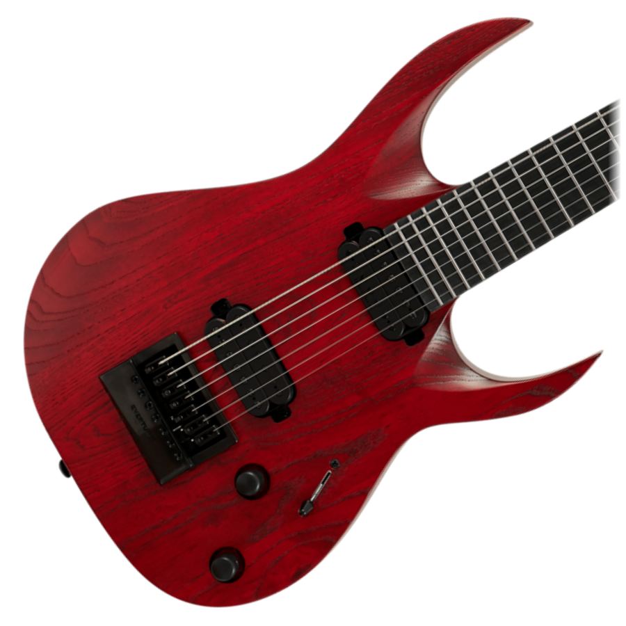 Solar A1.7ROP-29 + 7 String Guitar - Red Open Pore Matte