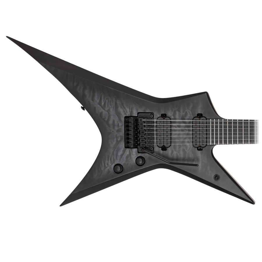 Solar X1.7FRQBB+ 7 String Guitar – Quilted Black Burst Matte