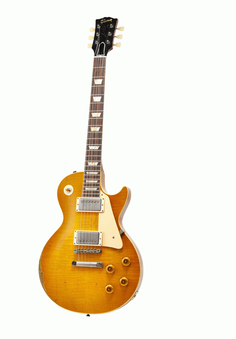 The Gibson 1958 Les Paul Standard Lemon Burst Heavy Aged GIBSONCUST