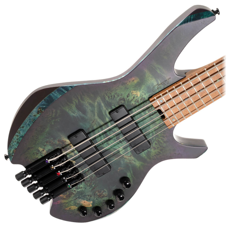 Cort Space 5, 5 String Headless Bass - Star Dust Green