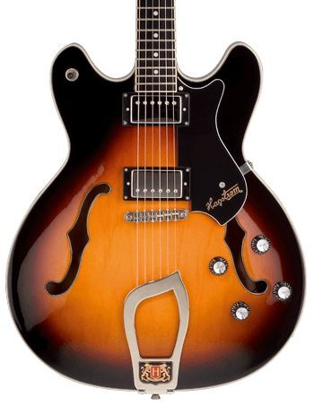 Hagstrom Viking Semi-Hollow Electric Guitar in Tobacco Sunburst Gloss