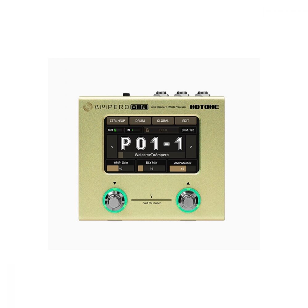 Hotone Ampero Mini Guitar FX Pedal (Marigold)