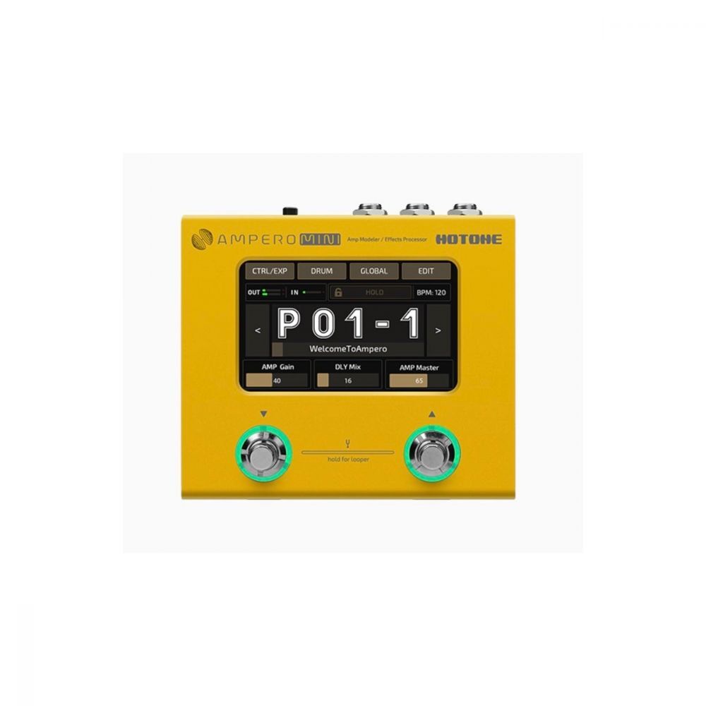 Hotone Ampero Mini Guitar FX Pedal (Mustard)