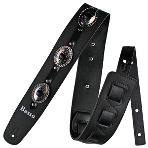 Basso Guitar Strap-Country - Black VTCT01