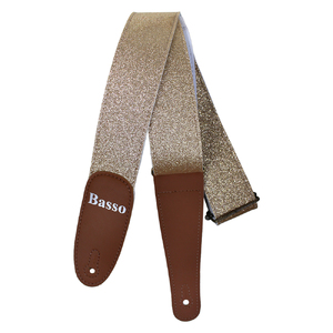 Basso Guitar Strap-Glitter Light Gold EX45