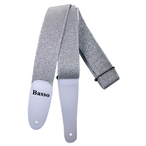 Basso Guitar Strap-Glitter Silver EX46
