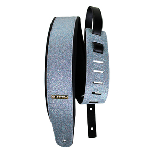Basso Guitar Strap-Glitter Classic Light Blue CLA48