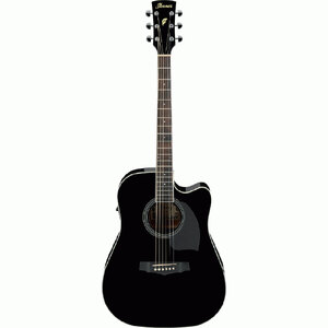 Ibanez PF15ECEBK AC/EL Guitar in Black High Gloss