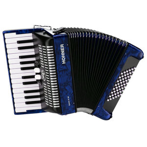 Hohner Bravo II 48 Bass Chromatic Accordion in Blue Pearl