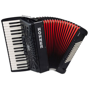 Hohner Bravo III 72 Bass Chromatic Accordion in Black