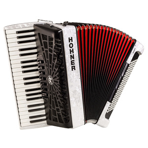 Hohner Bravo III 120 Bass Chromatic Accordion in White Pearl