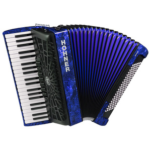 Hohner Bravo III 120 Bass Chromatic Accordion in Blue Pearl
