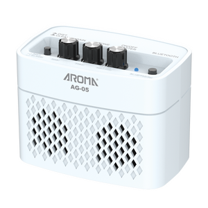 Aroma AG05WH 5W Electric Guitar Rechargeable Portable Amplifier White
