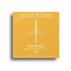 Augustine Phosphor Bronze Light Gauge Guitar String Set (12-53)
