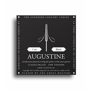 Augustine Classic Black Strings - Regular Tension Trebles / Low Tension Basses