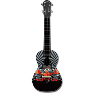 Kealoha "Starstruck" Design Concert Ukulele with Black ABS Resin Body
