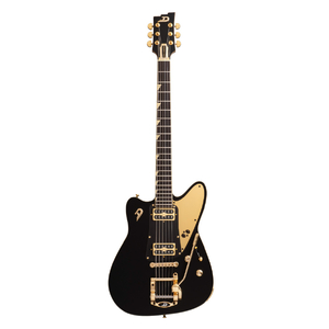 Duesenberg Falken with Radiator Tremola in Matte Black &amp; Gold