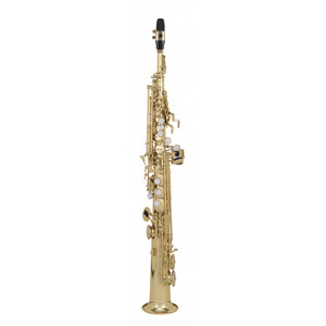 Grassi GRSS210 Soprano Sax Bb Lacquered, High F#, with BacCase, Neck Strap