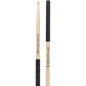 Headhunters Hickory Classic 5AS Drum Sticks with Wood Tip &amp; Black-X Grip (1-Pair)