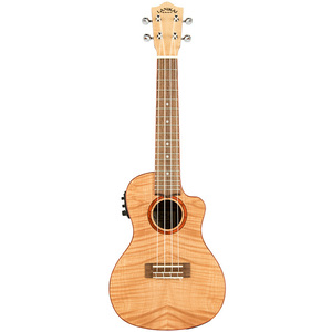 Lanikai Flamed Maple Series Concert AC/EL Ukulele in Natural Satin Finish