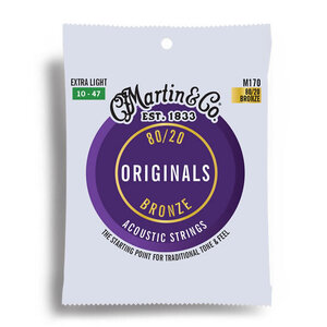 Martin Originals 80/20 Bronze Extra Light Guitar String Set (10-47)