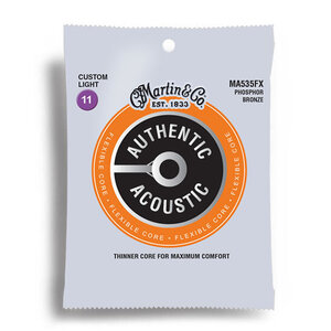 Martin Authentic Acoustic Flexible Core 92/8 Phosphor Bronze Custom Light Guitar String Set (11-52)