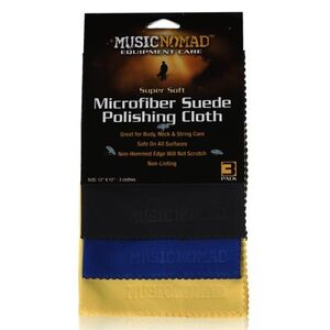 Music Nomad Super Soft Microfiber Suede Polishing Cloth - 3 Pack