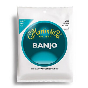 Martin Vega Banjo Light Gauge 5-String Set Blueg