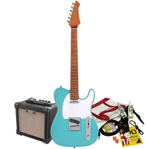 Northstar T-Style Electric Guitar Cadillac Blue with Aroma 10W Amp &amp; Accessory Pack [NS2-CB-PACK]
