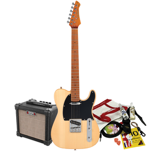Northstar T-Style Electric Guitar Natural Matte with Aroma 10W Amp &amp; Accessory Pack [NS2-NA-PACK]
