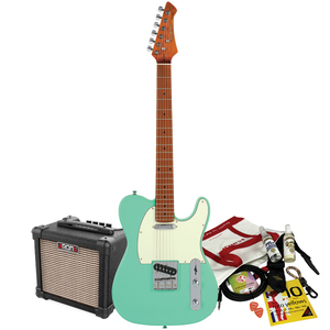 Northstar T-Style Electric Guitar Sea Foam Green with Aroma 10W Amp &amp; Accessory Pack [NS2-SFG-PACK]
