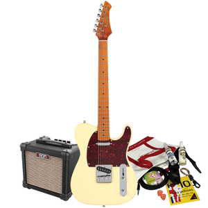 Northstar T-Style Electric Guitar Vintage White with Aroma 10W Amp &amp; Accessory Pack [NS2-VW-PACK]