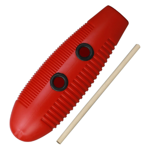 Opus Percussion Medium Plastic Guiro in Red Finish