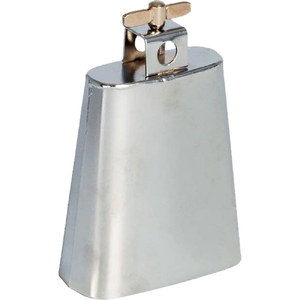 Opus Percussion 4.5" Cowbell with Mount in Brushed Nickel Finish