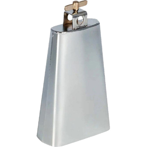 Opus Percussion 8.5" Cowbell with Mount in Brushed Nickel Finish