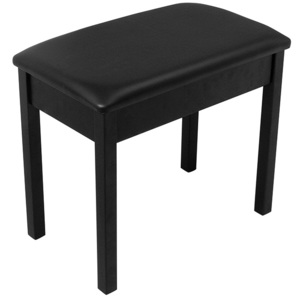 On Stage Keyboard/Piano Bench in Solid Wood &amp; Vinyl in Black
