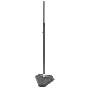 On Stage Quarter Turn Threadless Straight Mic Stand with Weighted Hex-Base