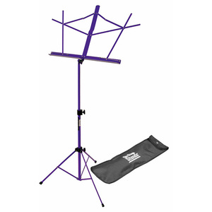 On Stage Compact Sheet Music Stand in Purple with Bag